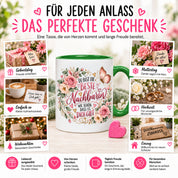 Herzbotschaft Tasse Beste Nachbarin – Schön, dass es dich gibt – Geschenk