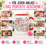 Herzbotschaft Tasse Beste Nachbarin – Schön, dass es dich gibt – Geschenk