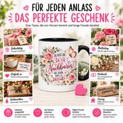 Herzbotschaft Tasse Beste Nachbarin – Schön, dass es dich gibt – Geschenk