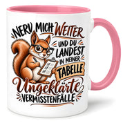 Herzbotschaft Tasse Nerv mich weiter – Lustige Eichhörnchen Tasse Geschenk
