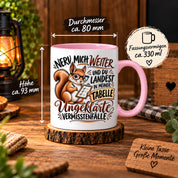 Herzbotschaft Tasse Nerv mich weiter – Lustige Eichhörnchen Tasse Geschenk