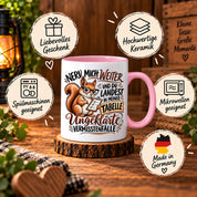 Herzbotschaft Tasse Nerv mich weiter – Lustige Eichhörnchen Tasse Geschenk