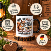 Herzbotschaft Tasse Nerv mich weiter – Lustige Eichhörnchen Tasse Geschenk