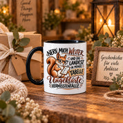Herzbotschaft Tasse Nerv mich weiter – Lustige Eichhörnchen Tasse Geschenk