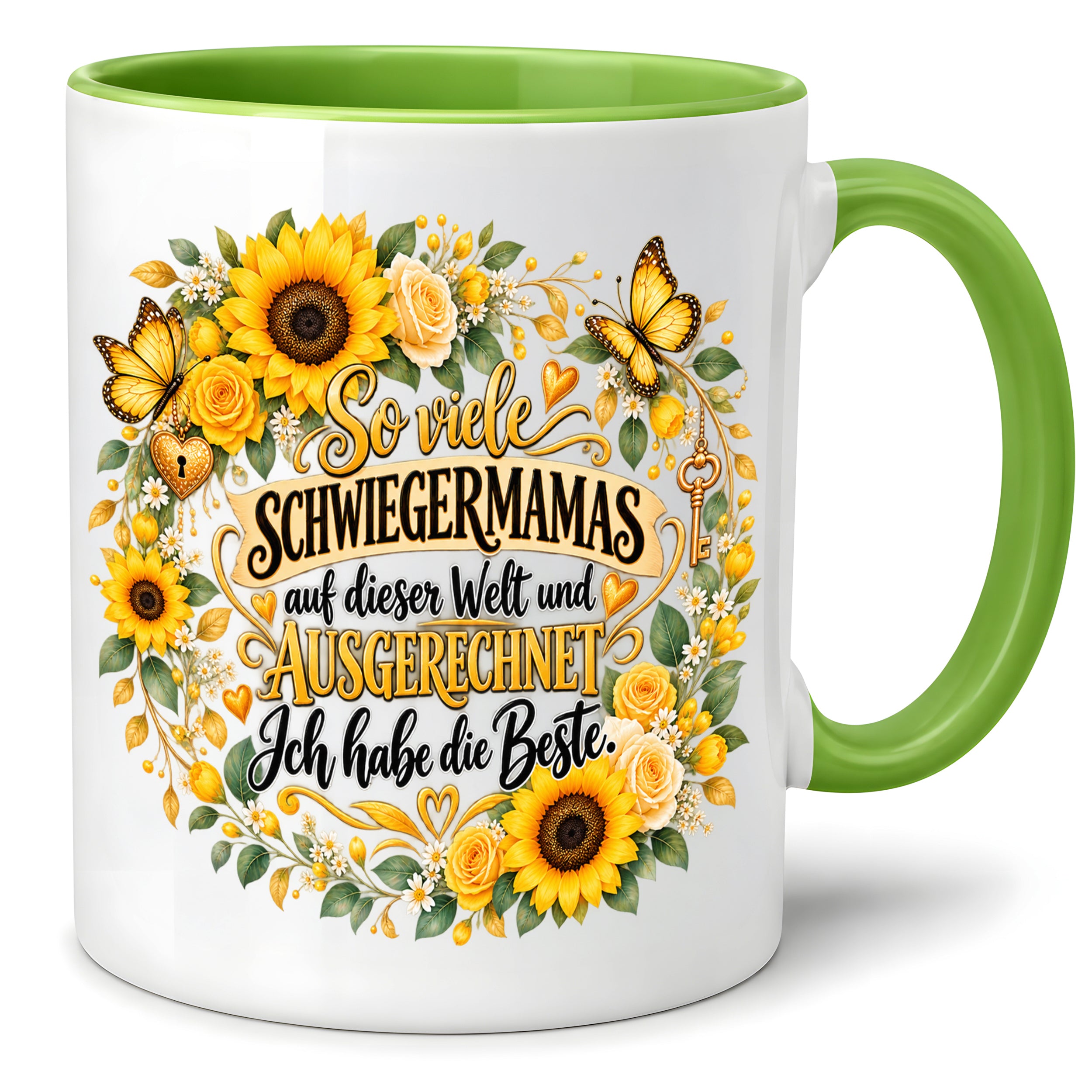 Herzbotschaft Tasse Schwiegermama – Ich habe die Beste – Geschenk