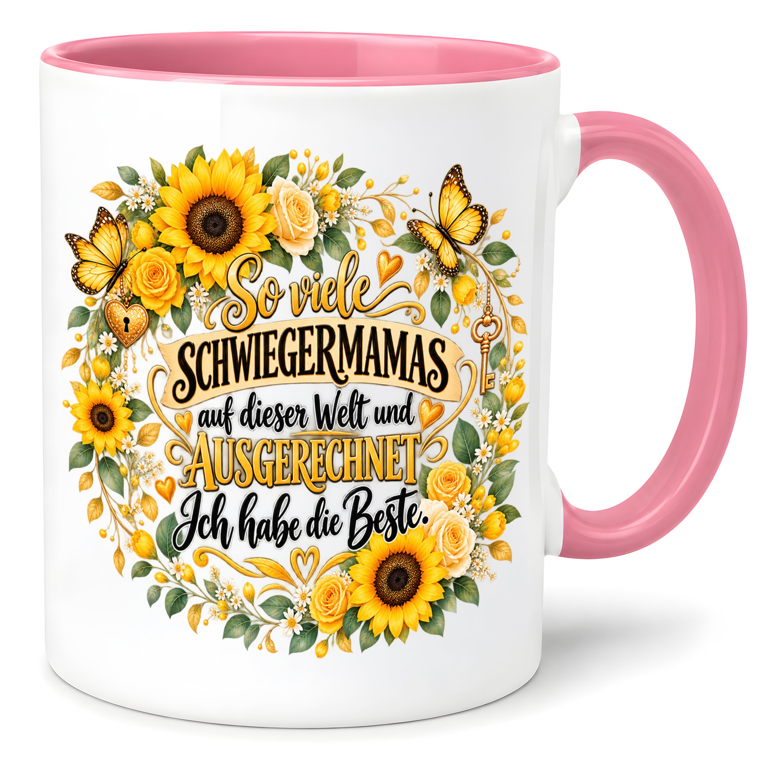 Herzbotschaft Tasse Schwiegermama – Ich habe die Beste – Geschenk