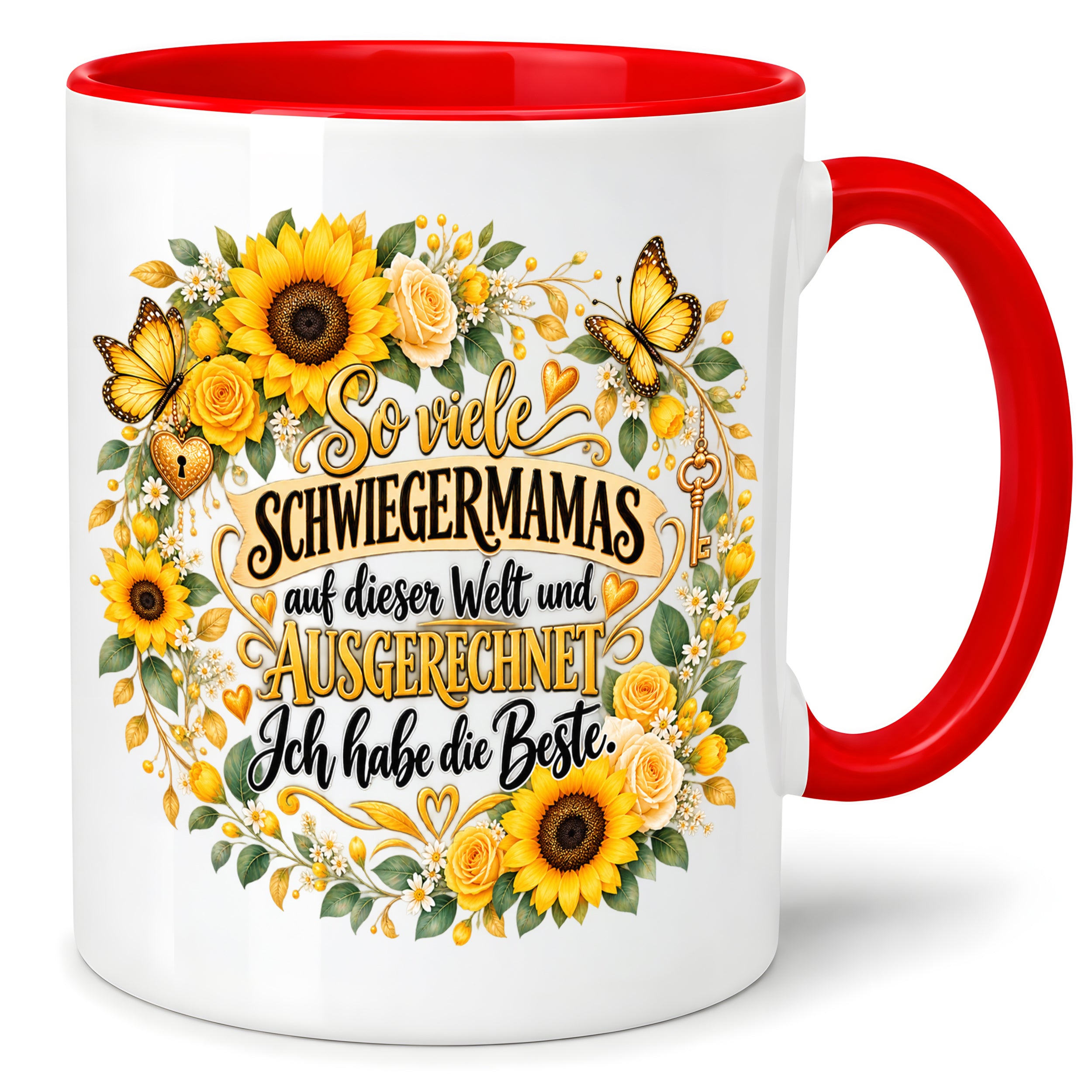Herzbotschaft Tasse Schwiegermama – Ich habe die Beste – Geschenk