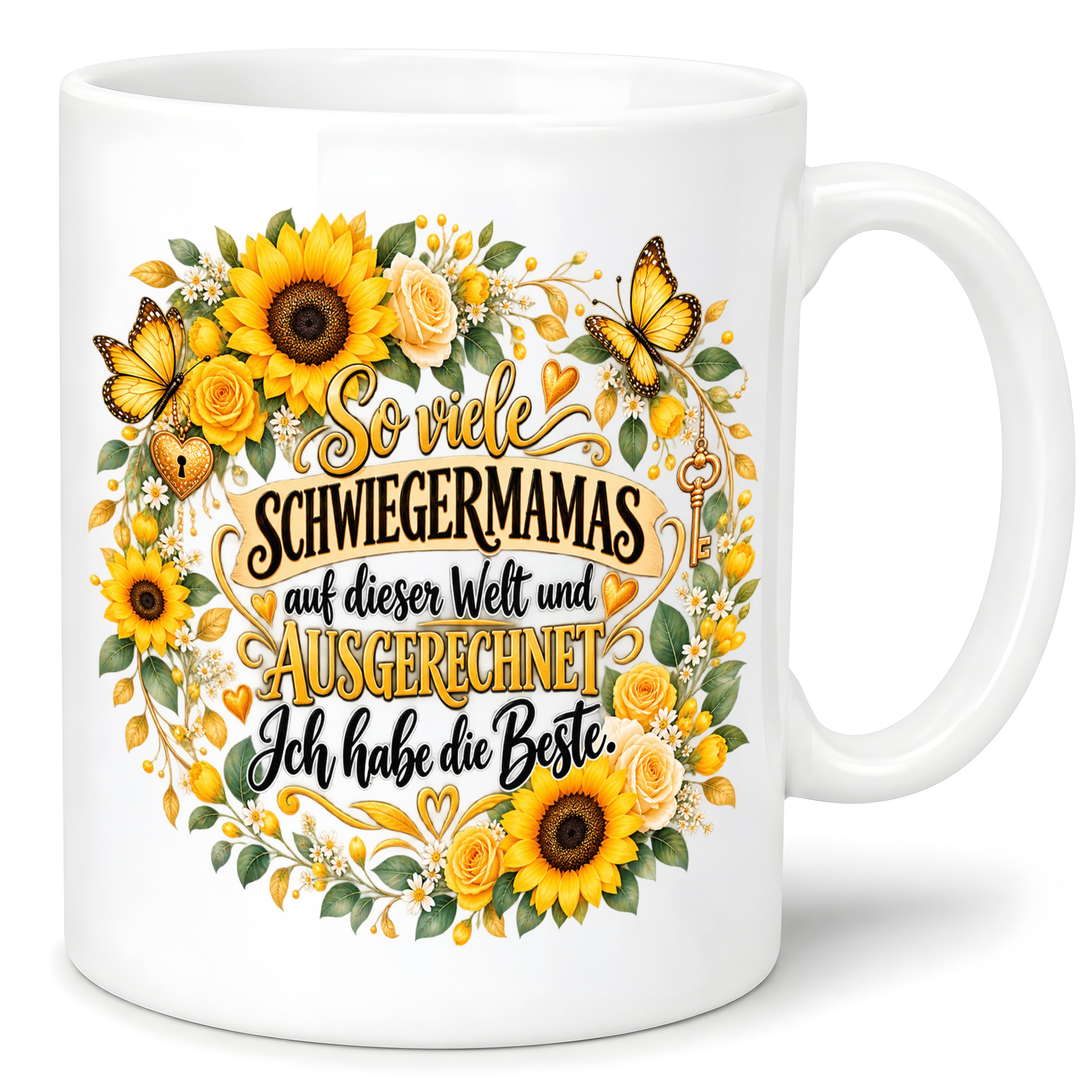 Herzbotschaft Tasse Schwiegermama – Ich habe die Beste – Geschenk