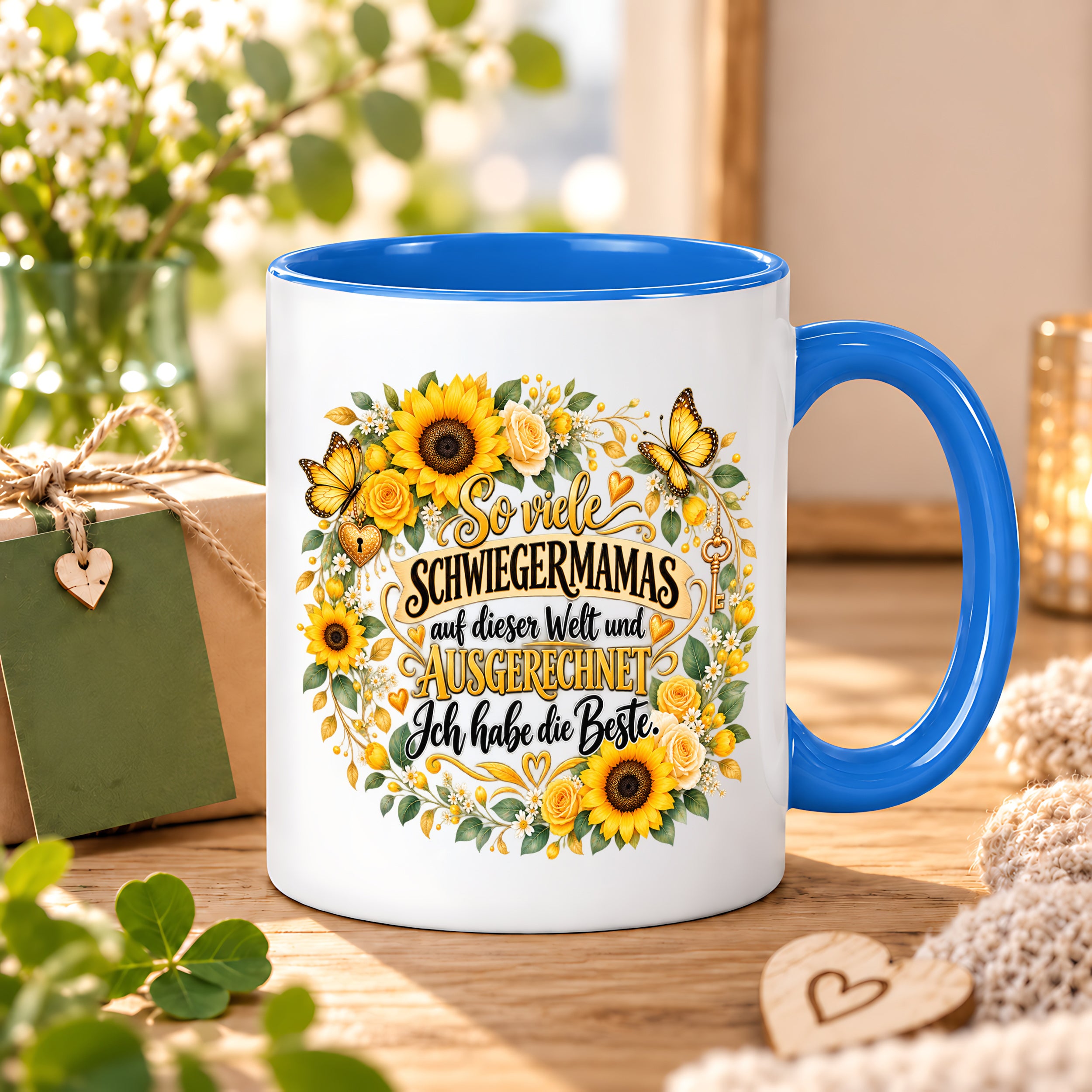 Herzbotschaft Tasse Schwiegermama – Ich habe die Beste – Geschenk