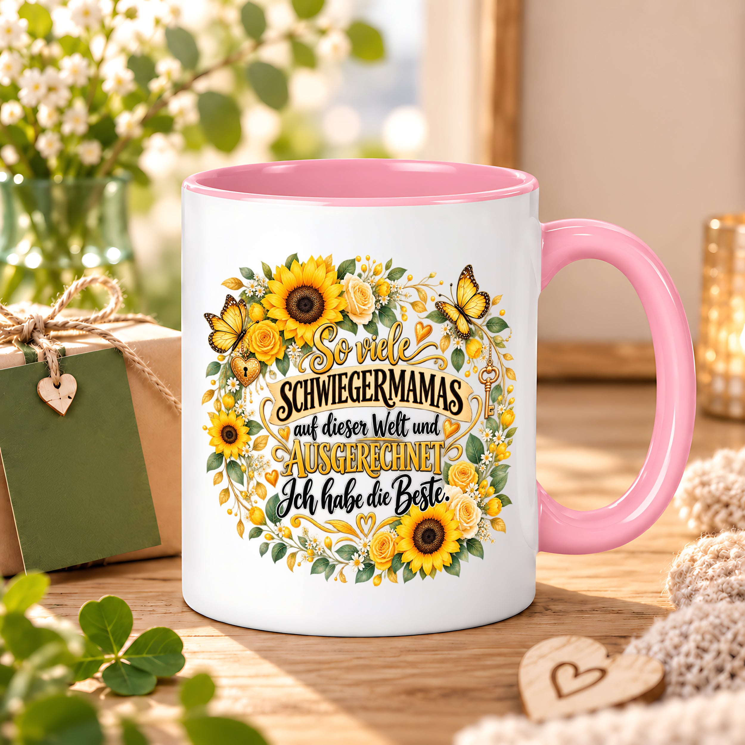 Herzbotschaft Tasse Schwiegermama – Ich habe die Beste – Geschenk