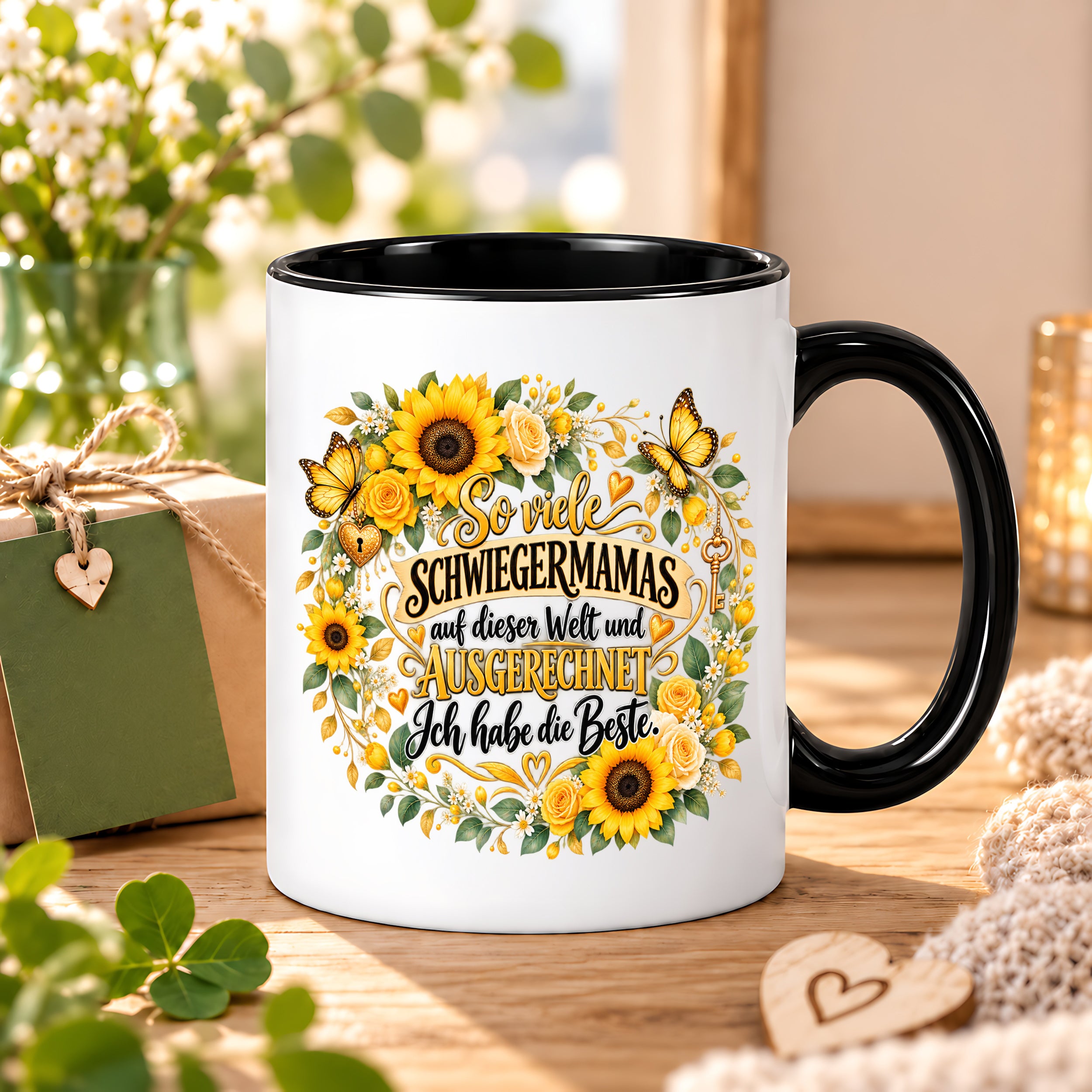 Herzbotschaft Tasse Schwiegermama – Ich habe die Beste – Geschenk