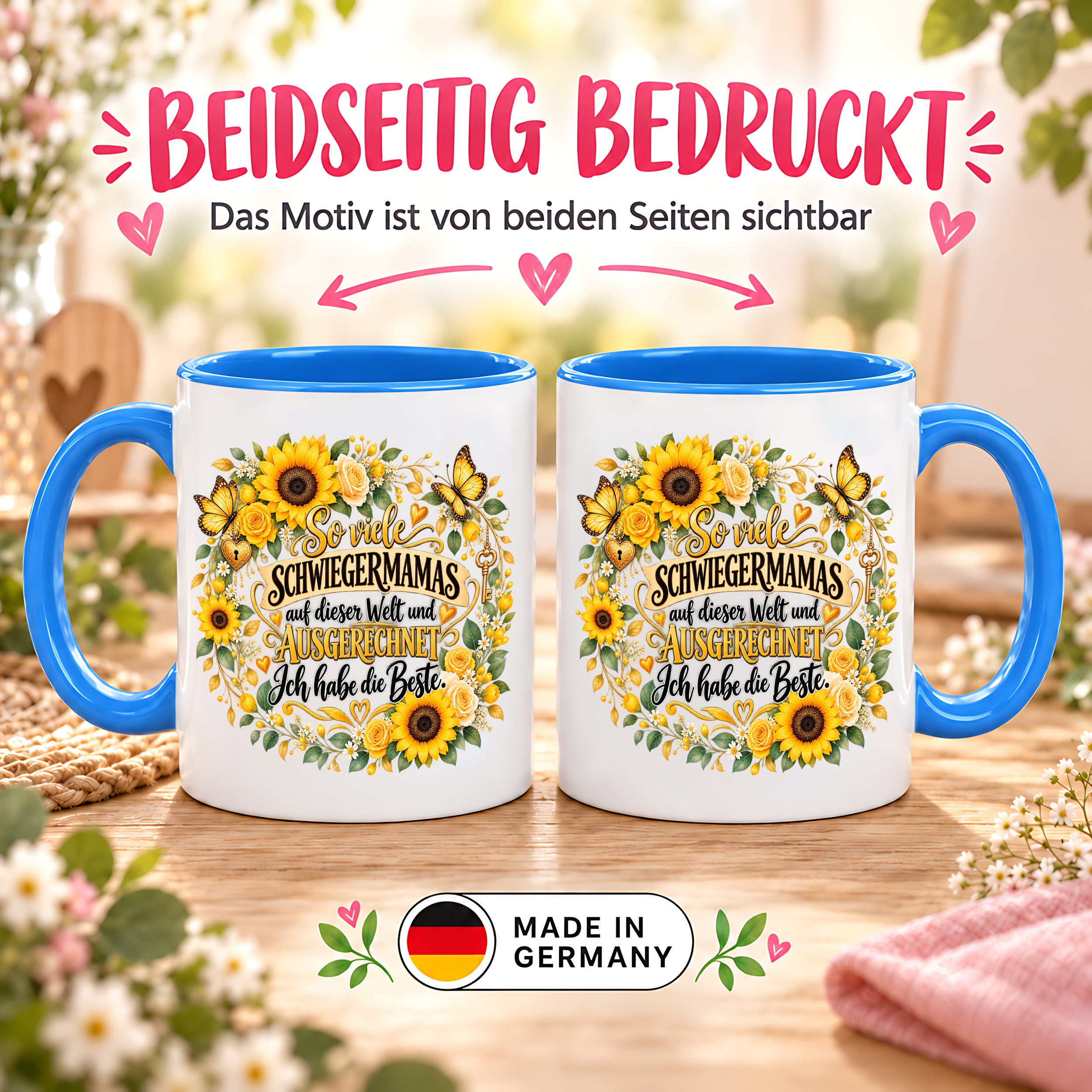 Herzbotschaft Tasse Schwiegermama – Ich habe die Beste – Geschenk