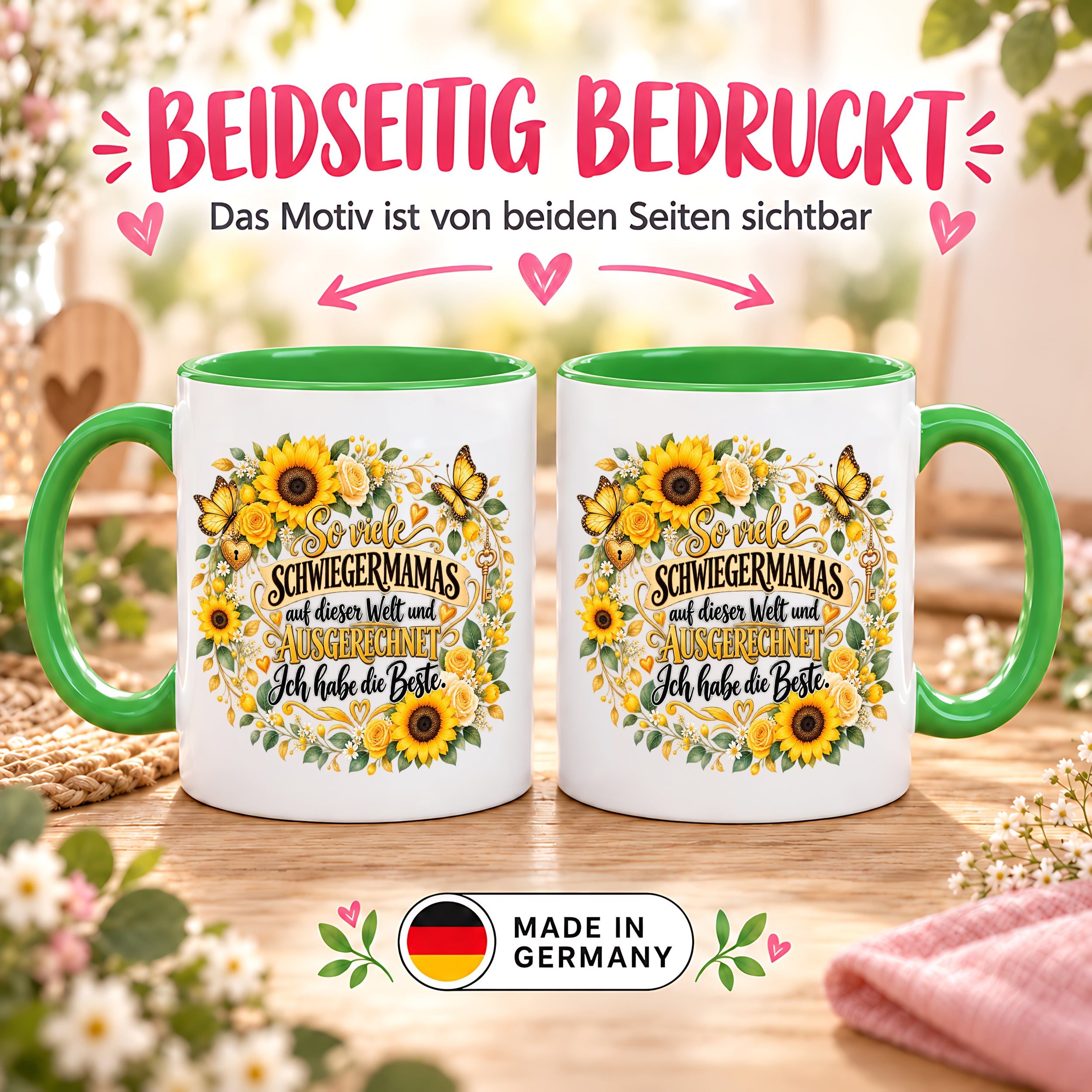 Herzbotschaft Tasse Schwiegermama – Ich habe die Beste – Geschenk