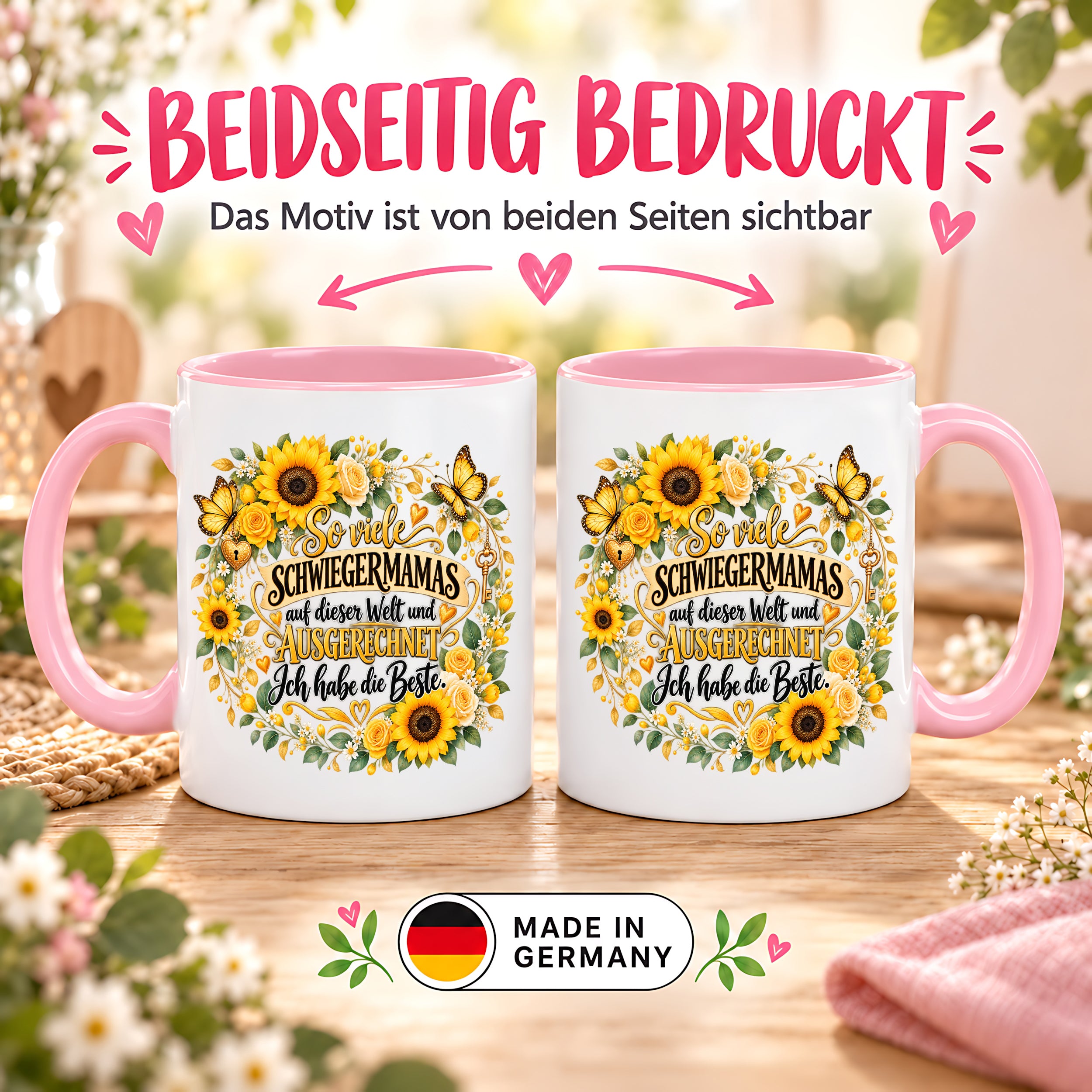 Herzbotschaft Tasse Schwiegermama – Ich habe die Beste – Geschenk
