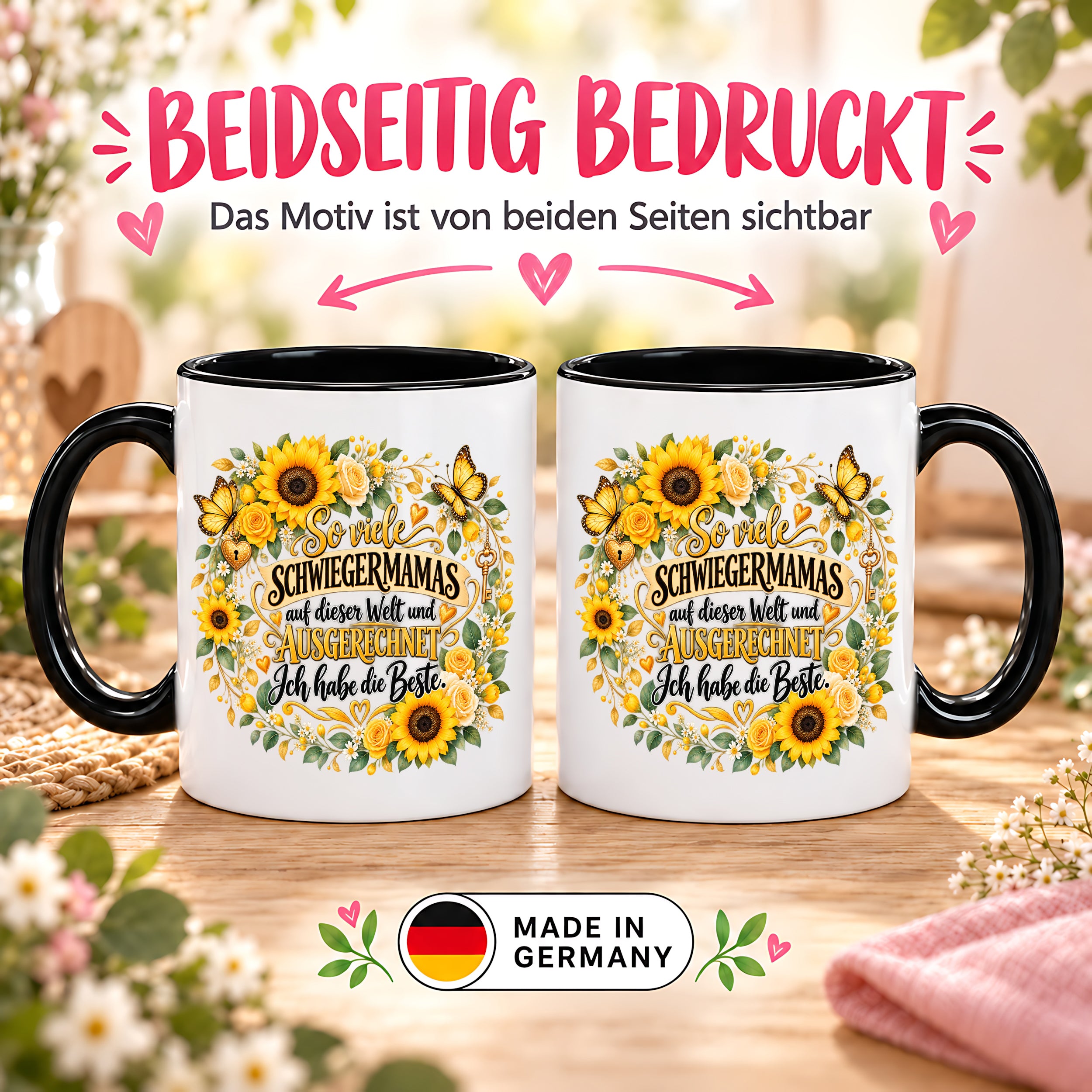 Herzbotschaft Tasse Schwiegermama – Ich habe die Beste – Geschenk