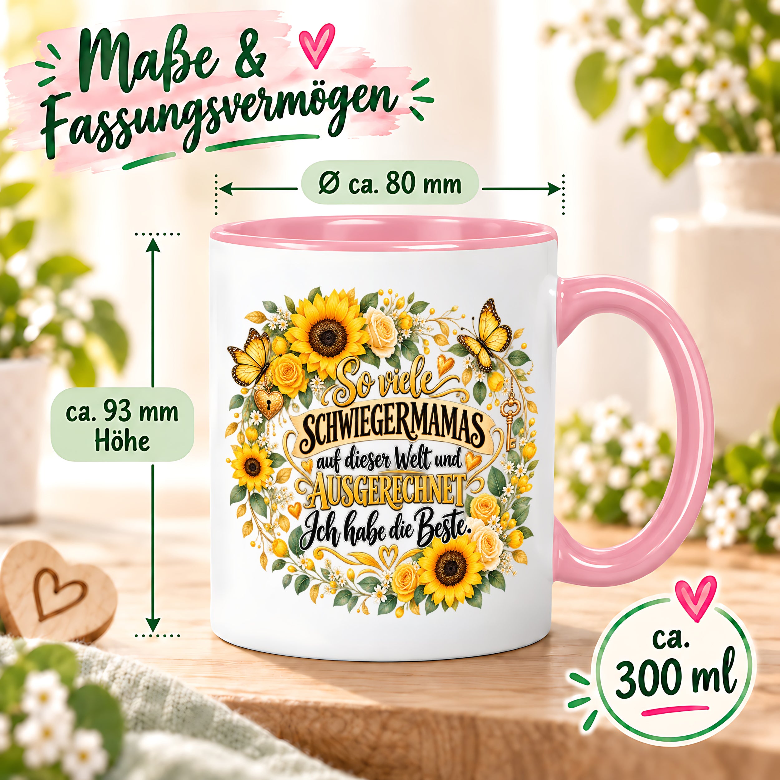Herzbotschaft Tasse Schwiegermama – Ich habe die Beste – Geschenk