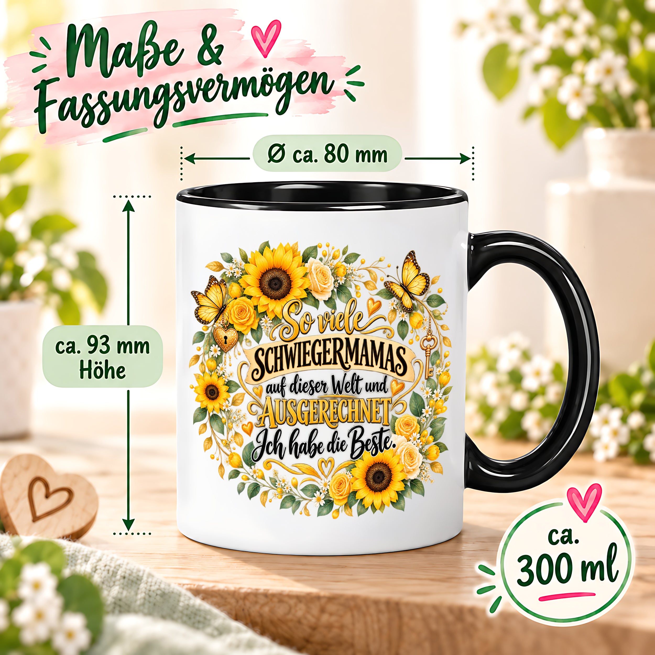 Herzbotschaft Tasse Schwiegermama – Ich habe die Beste – Geschenk