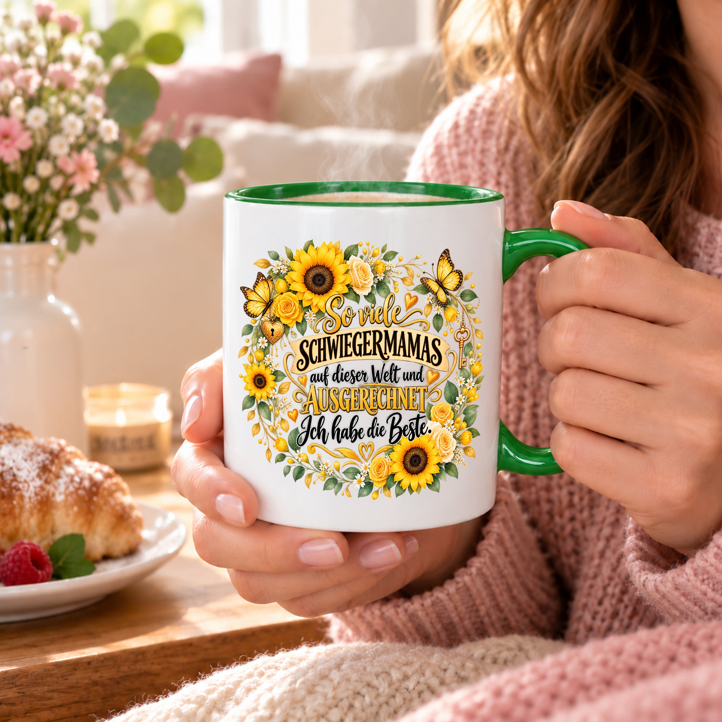 Herzbotschaft Tasse Schwiegermama – Ich habe die Beste – Geschenk