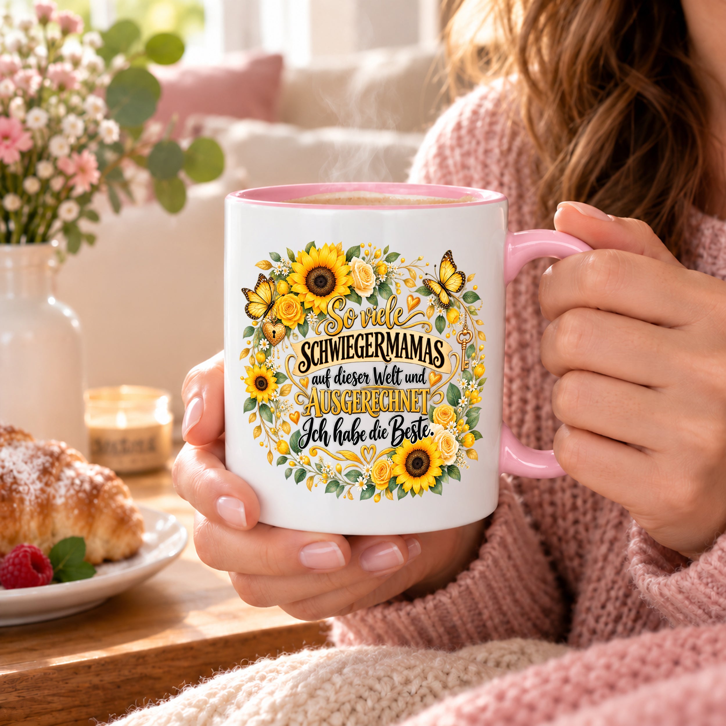 Herzbotschaft Tasse Schwiegermama – Ich habe die Beste – Geschenk
