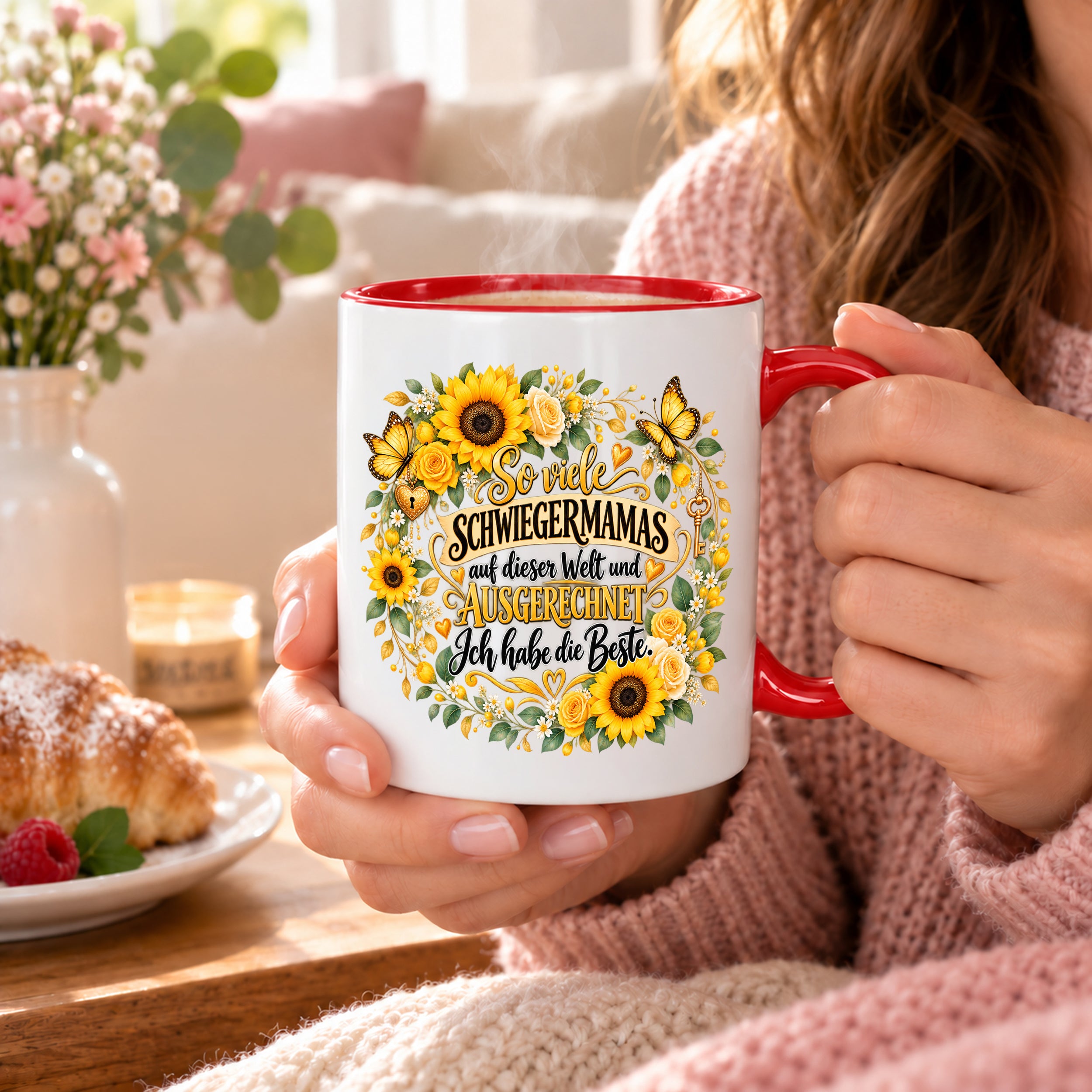 Herzbotschaft Tasse Schwiegermama – Ich habe die Beste – Geschenk