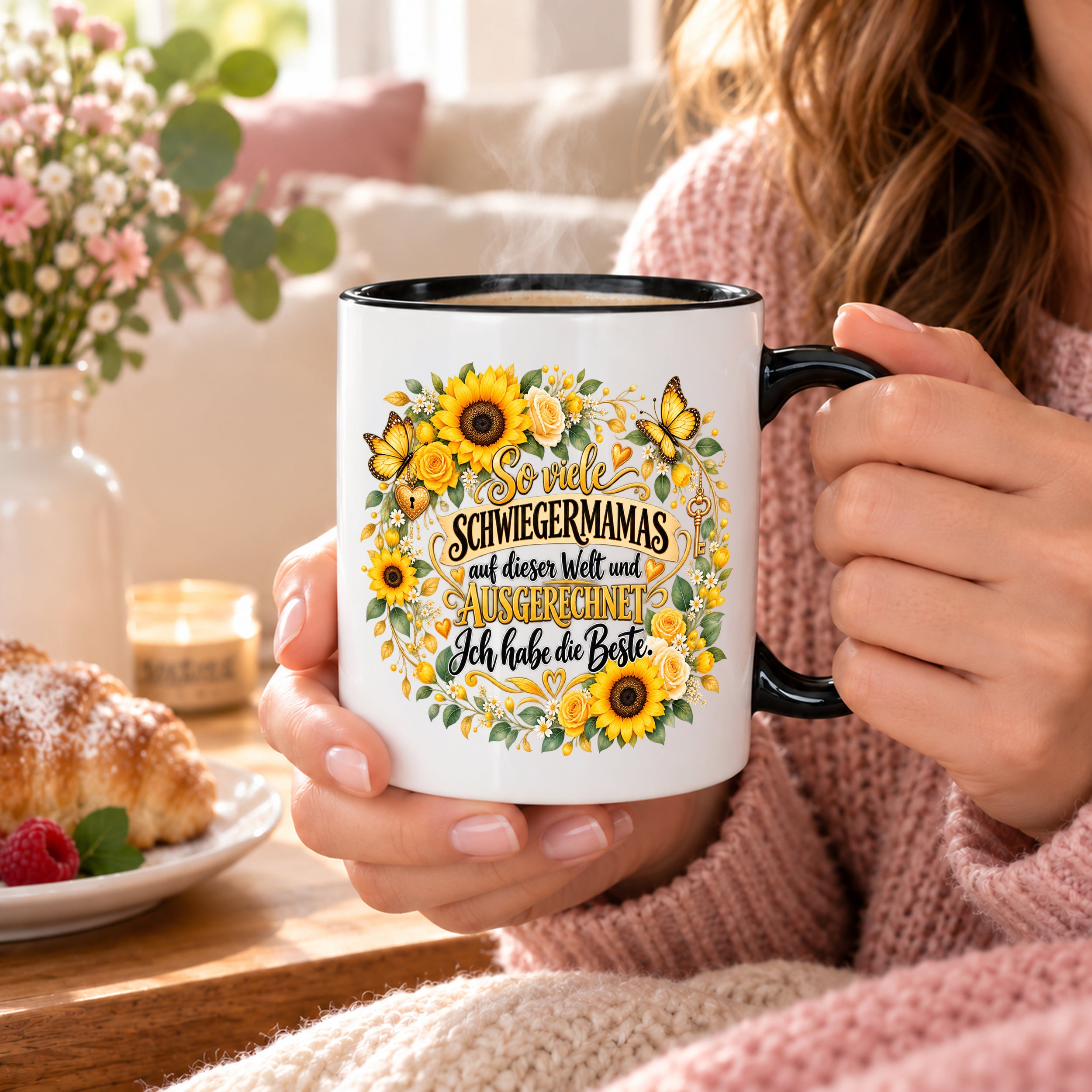 Herzbotschaft Tasse Schwiegermama – Ich habe die Beste – Geschenk