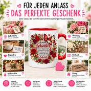 Herzbotschaft Tasse Schwester – Unsere Wege mögen sich ändern – Geschenk