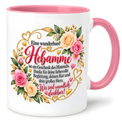 Herzbotschaft Tasse Hebamme – Geschenk des Himmels – Dankeschön Geschenk