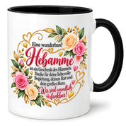 Herzbotschaft Tasse Hebamme – Geschenk des Himmels – Dankeschön Geschenk
