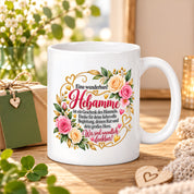 Herzbotschaft Tasse Hebamme – Geschenk des Himmels – Dankeschön Geschenk