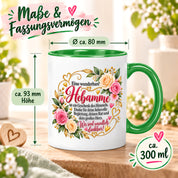 Herzbotschaft Tasse Hebamme – Geschenk des Himmels – Dankeschön Geschenk