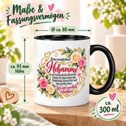 Herzbotschaft Tasse Hebamme – Geschenk des Himmels – Dankeschön Geschenk
