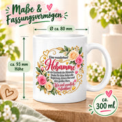 Herzbotschaft Tasse Hebamme – Geschenk des Himmels – Dankeschön Geschenk