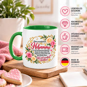 Herzbotschaft Tasse Hebamme – Geschenk des Himmels – Dankeschön Geschenk