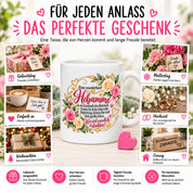 Herzbotschaft Tasse Hebamme – Geschenk des Himmels – Dankeschön Geschenk