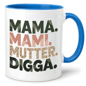 Mama Mami Mutter Digga Tasse 330 ml Lustiges Geschenk für Mama Muttertag Geburtstag Teenager Spruch Keramiktasse