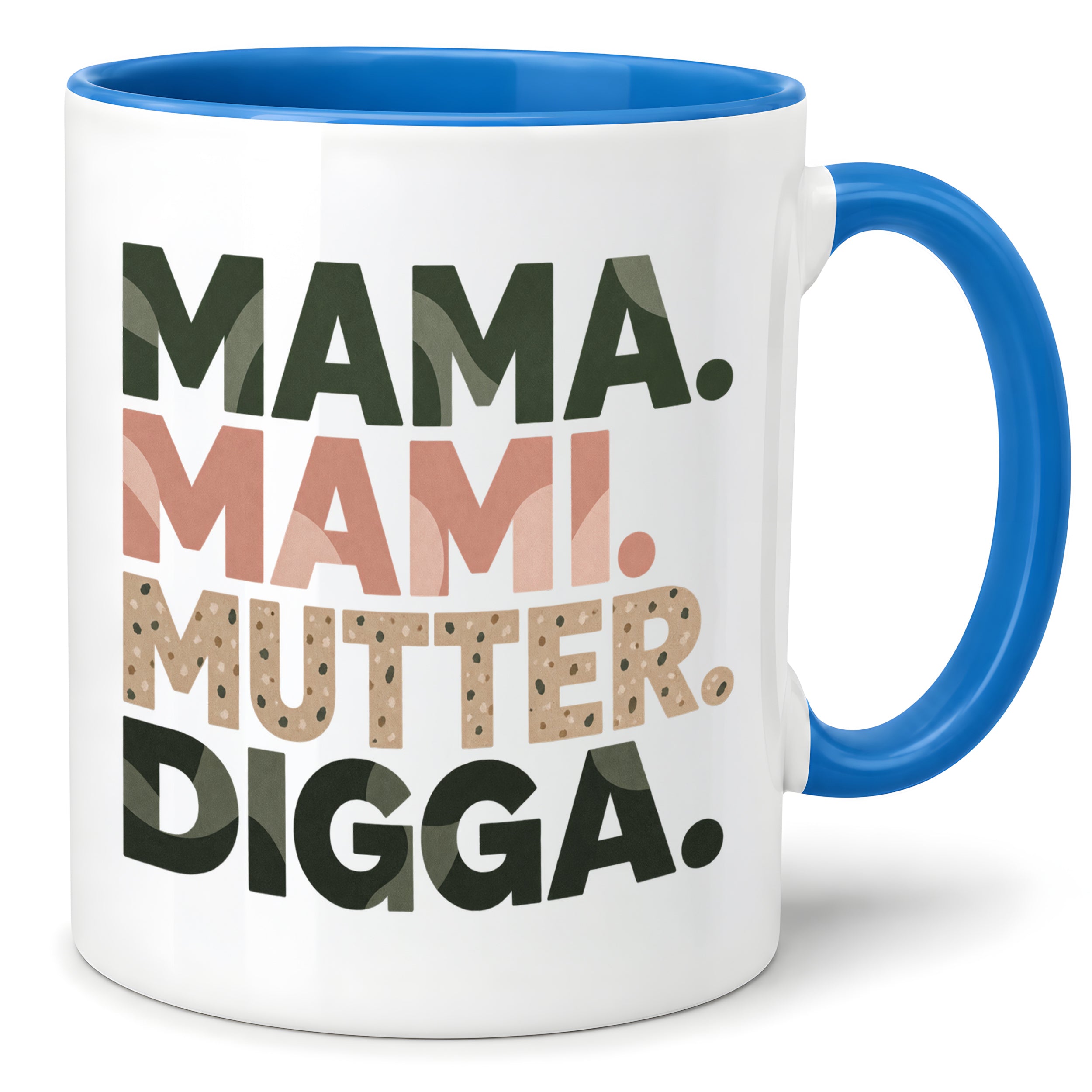 Mama Mami Mutter Digga Tasse 330 ml Lustiges Geschenk für Mama Muttertag Geburtstag Teenager Spruch Keramiktasse