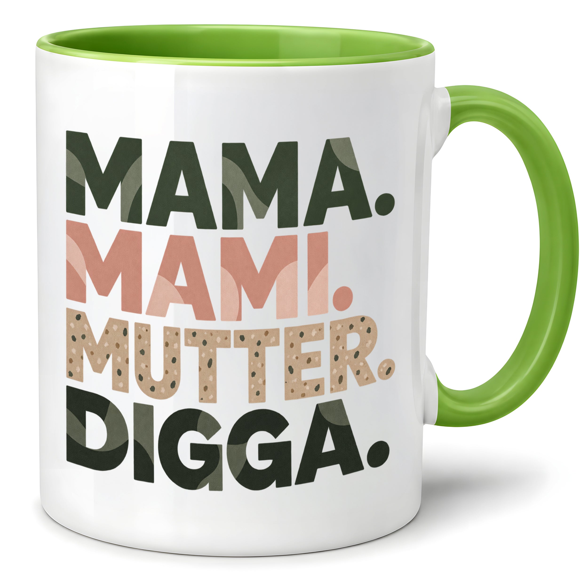Mama Mami Mutter Digga Tasse 330 ml Lustiges Geschenk für Mama Muttertag Geburtstag Teenager Spruch Keramiktasse