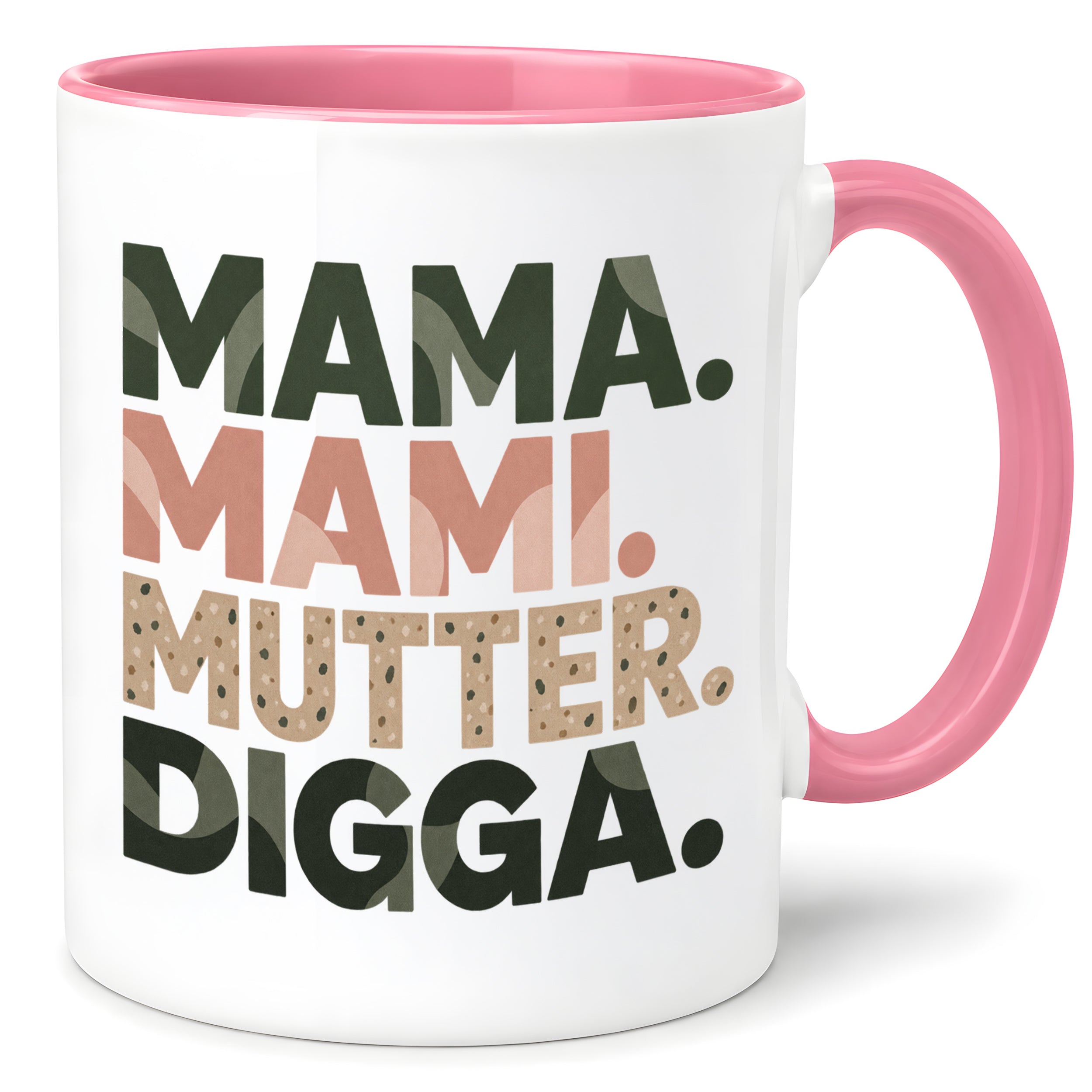 Mama Mami Mutter Digga Tasse 330 ml Lustiges Geschenk für Mama Muttertag Geburtstag Teenager Spruch Keramiktasse