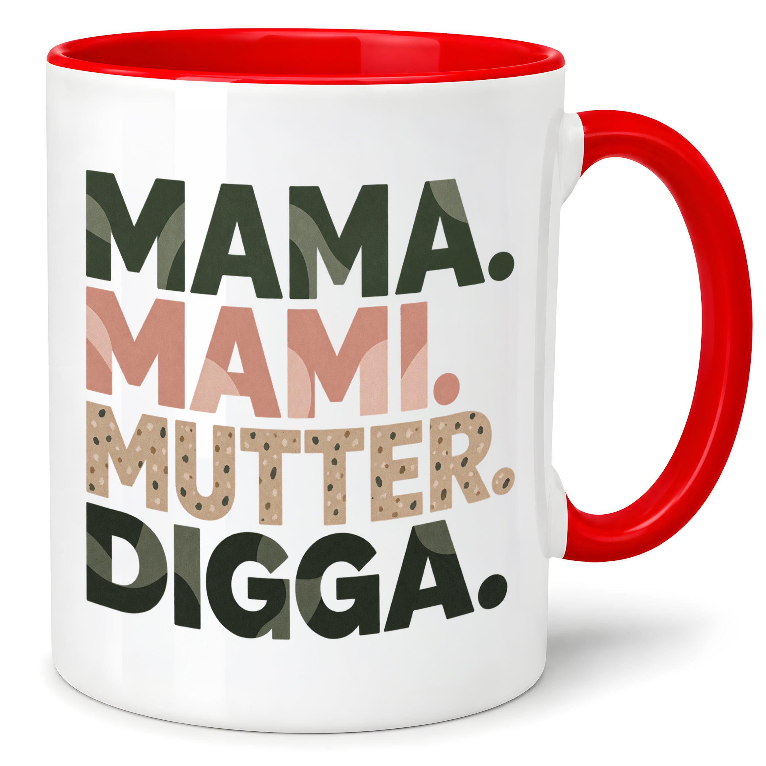 Mama Mami Mutter Digga Tasse 330 ml Lustiges Geschenk für Mama Muttertag Geburtstag Teenager Spruch Keramiktasse