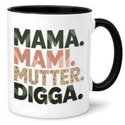 Mama Mami Mutter Digga Tasse 330 ml Lustiges Geschenk für Mama Muttertag Geburtstag Teenager Spruch Keramiktasse