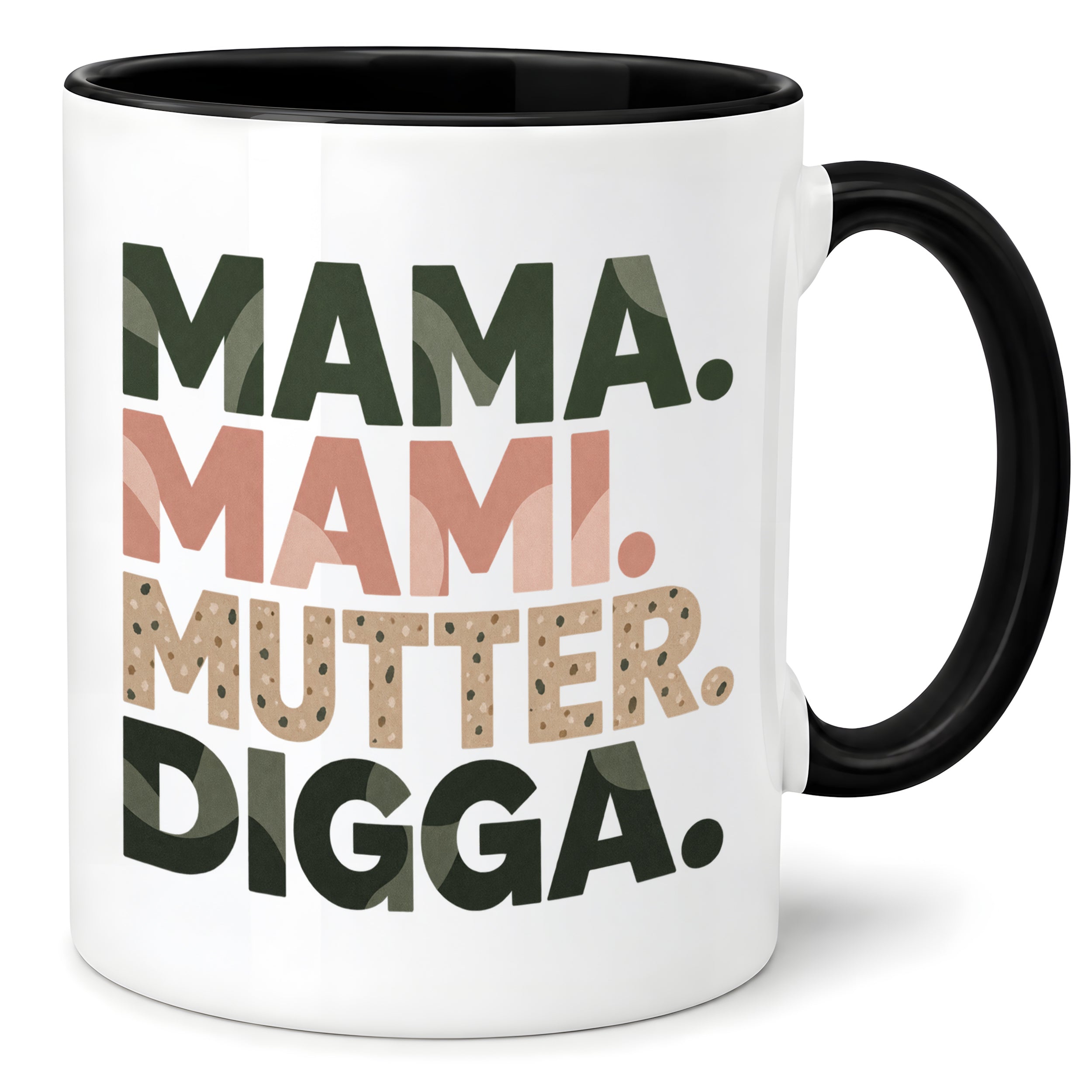 Mama Mami Mutter Digga Tasse 330 ml Lustiges Geschenk für Mama Muttertag Geburtstag Teenager Spruch Keramiktasse