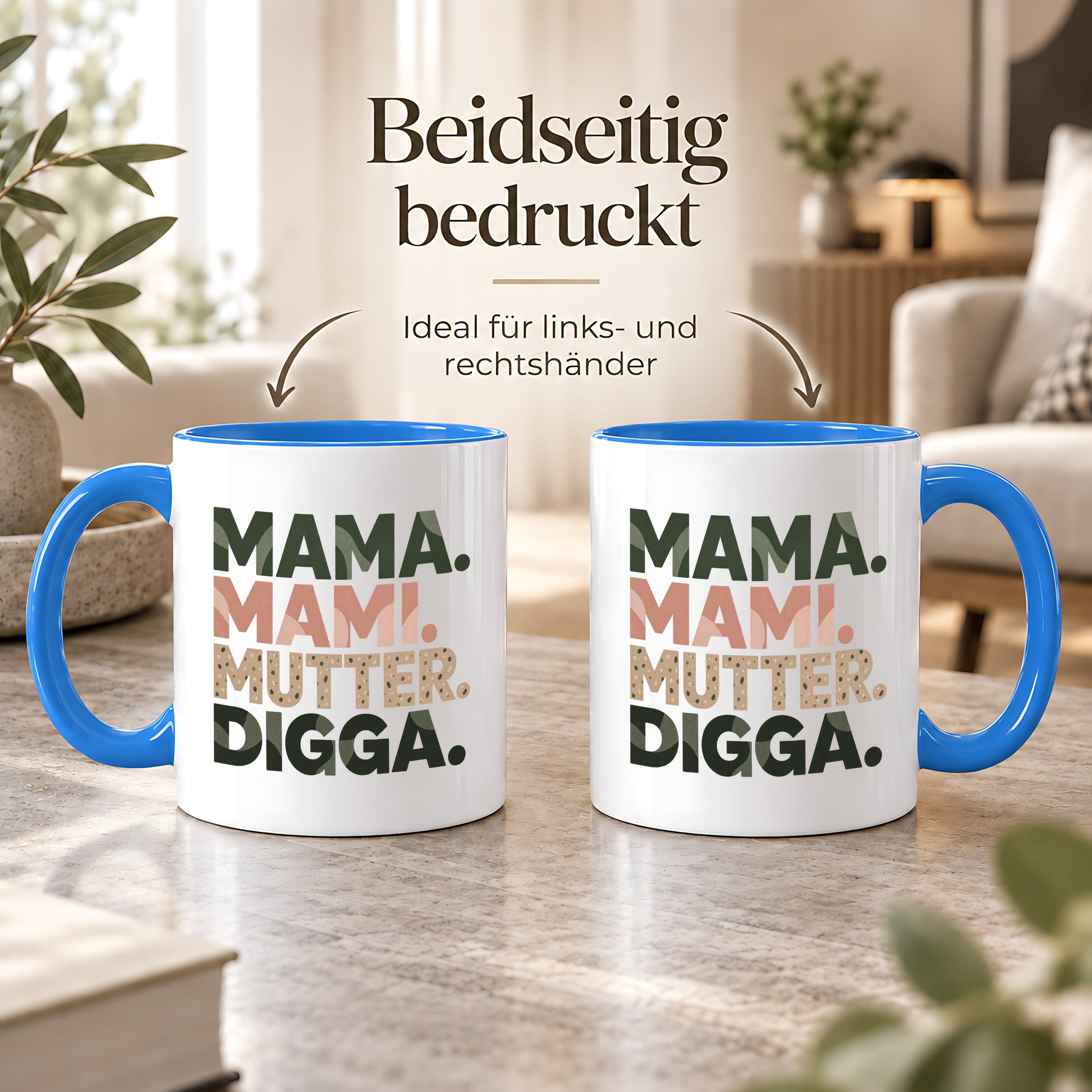 Mama Mami Mutter Digga Tasse 330 ml Lustiges Geschenk für Mama Muttertag Geburtstag Teenager Spruch Keramiktasse