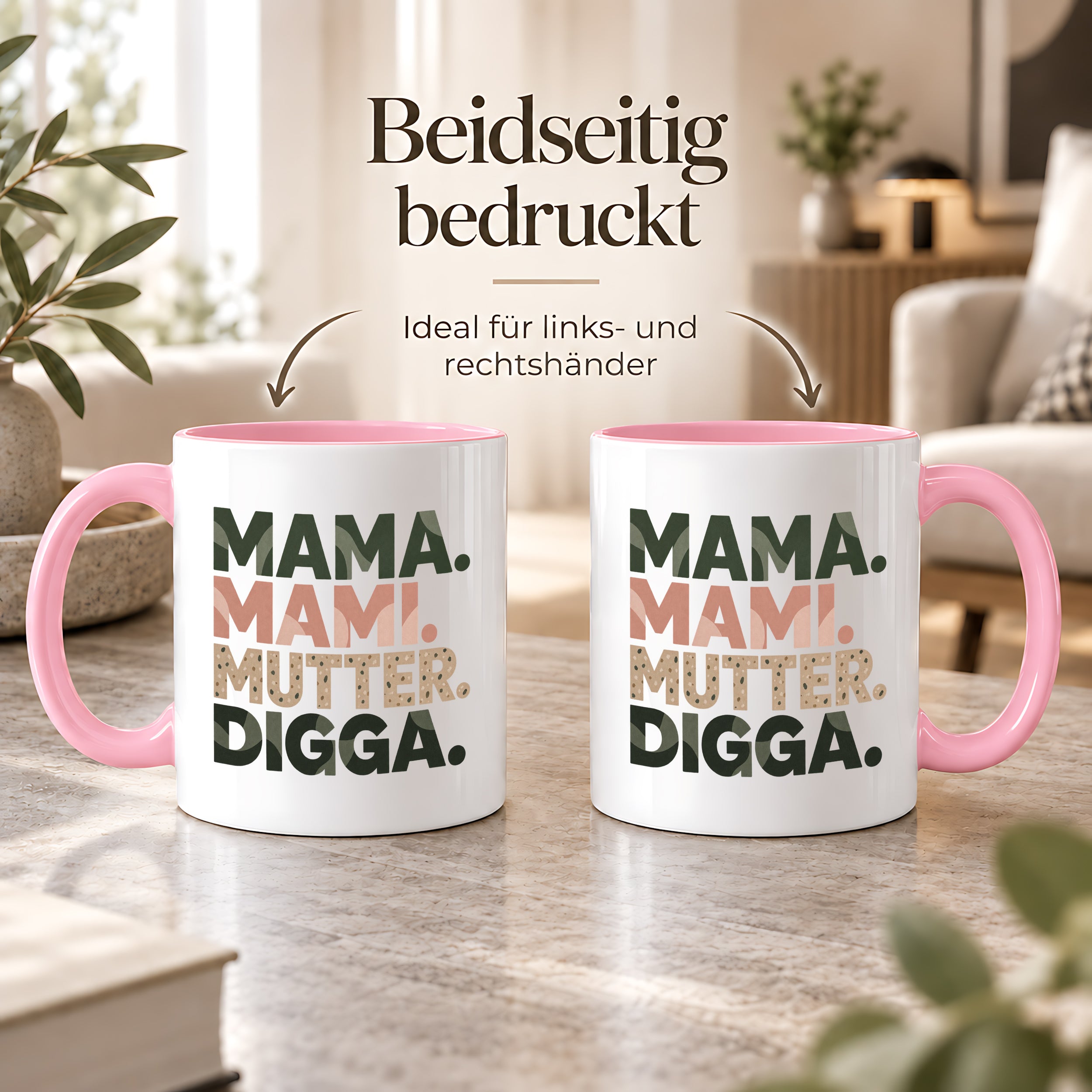 Mama Mami Mutter Digga Tasse 330 ml Lustiges Geschenk für Mama Muttertag Geburtstag Teenager Spruch Keramiktasse