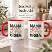 Mama Mami Mutter Digga Tasse 330 ml Lustiges Geschenk für Mama Muttertag Geburtstag Teenager Spruch Keramiktasse
