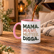 Mama Mami Mutter Digga Tasse 330 ml Lustiges Geschenk für Mama Muttertag Geburtstag Teenager Spruch Keramiktasse