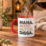 Mama Mami Mutter Digga Tasse 330 ml Lustiges Geschenk für Mama Muttertag Geburtstag Teenager Spruch Keramiktasse