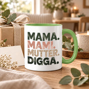 Mama Mami Mutter Digga Tasse 330 ml Lustiges Geschenk für Mama Muttertag Geburtstag Teenager Spruch Keramiktasse