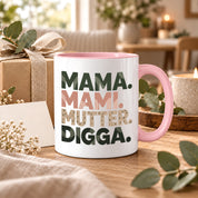 Mama Mami Mutter Digga Tasse 330 ml Lustiges Geschenk für Mama Muttertag Geburtstag Teenager Spruch Keramiktasse