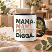 Mama Mami Mutter Digga Tasse 330 ml Lustiges Geschenk für Mama Muttertag Geburtstag Teenager Spruch Keramiktasse