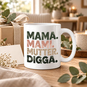 Mama Mami Mutter Digga Tasse 330 ml Lustiges Geschenk für Mama Muttertag Geburtstag Teenager Spruch Keramiktasse